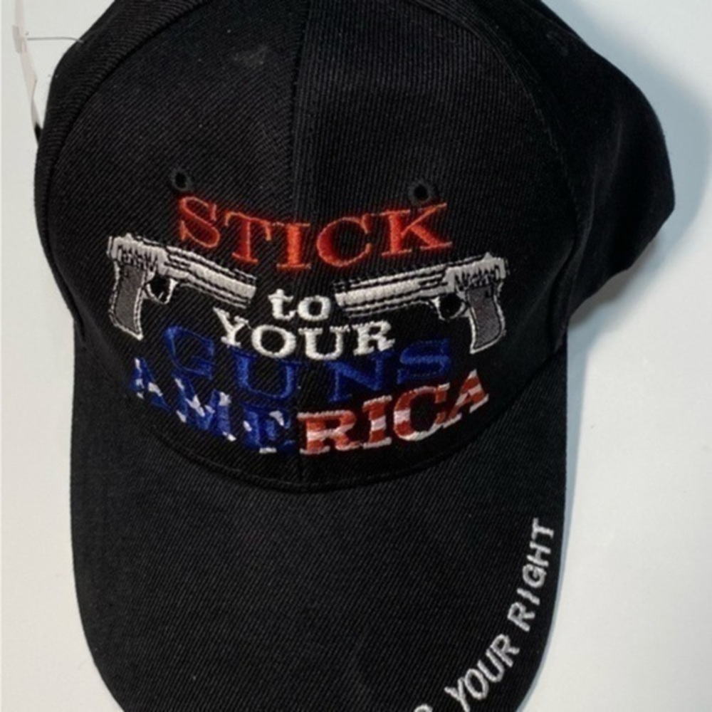 NEW WITH TAGS BLACK STICK TO  YOUR GUNS AMERICAN CAP/HAT